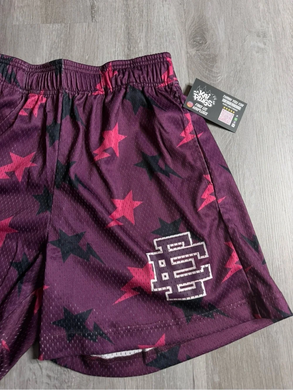 *NEW* Purple EE Eric Emanuel Bolt Shorts Sizes Small and Medium 100% Authentic